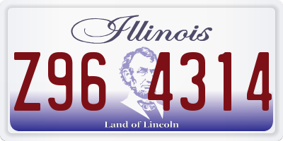 IL license plate Z964314