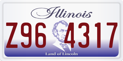 IL license plate Z964317