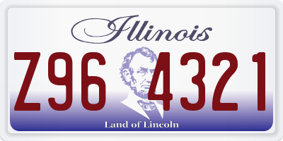 IL license plate Z964321