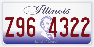 IL license plate Z964322
