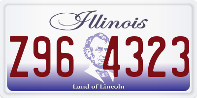 IL license plate Z964323