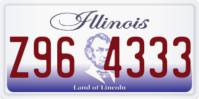 IL license plate Z964333