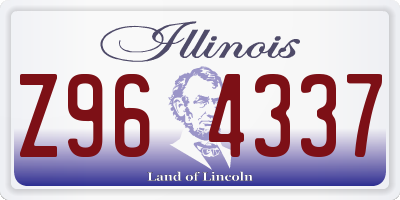 IL license plate Z964337