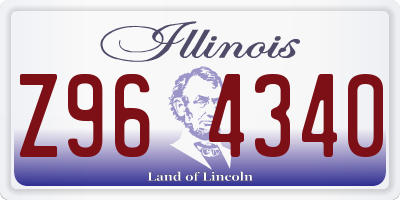 IL license plate Z964340