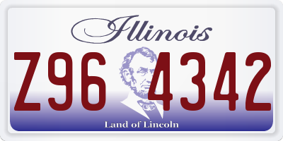IL license plate Z964342