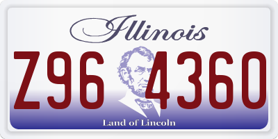 IL license plate Z964360