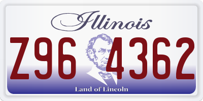 IL license plate Z964362