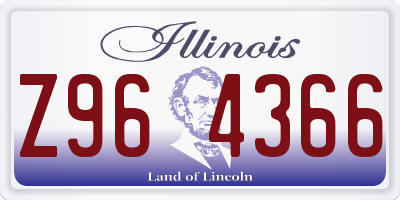 IL license plate Z964366