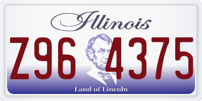 IL license plate Z964375