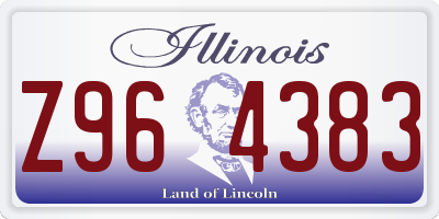IL license plate Z964383