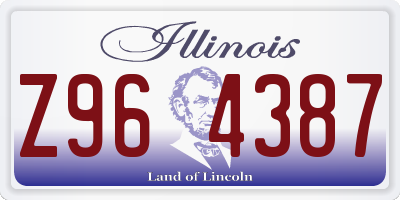 IL license plate Z964387