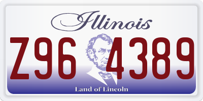 IL license plate Z964389