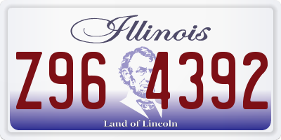 IL license plate Z964392