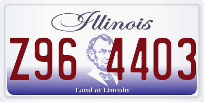 IL license plate Z964403
