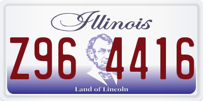 IL license plate Z964416