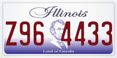 IL license plate Z964433