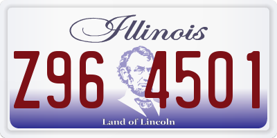 IL license plate Z964501