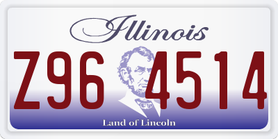 IL license plate Z964514