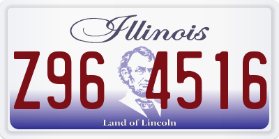 IL license plate Z964516