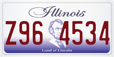 IL license plate Z964534