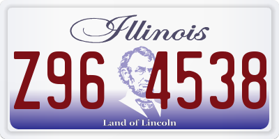 IL license plate Z964538