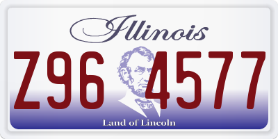 IL license plate Z964577