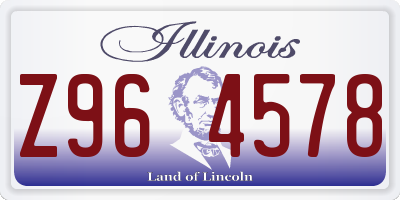 IL license plate Z964578