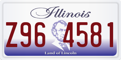 IL license plate Z964581