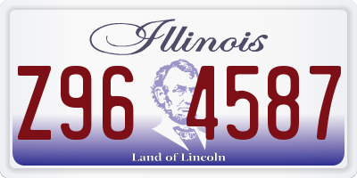 IL license plate Z964587