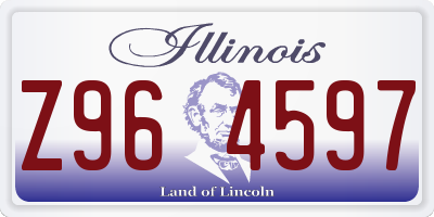 IL license plate Z964597