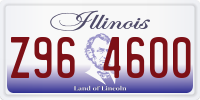 IL license plate Z964600