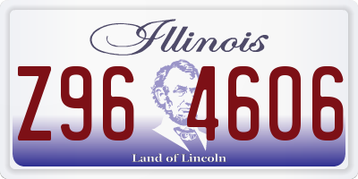 IL license plate Z964606