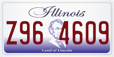 IL license plate Z964609