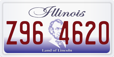 IL license plate Z964620