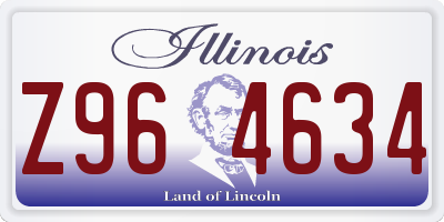 IL license plate Z964634
