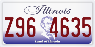 IL license plate Z964635