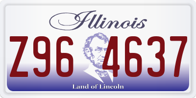 IL license plate Z964637