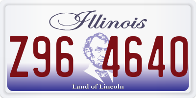 IL license plate Z964640