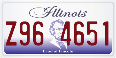 IL license plate Z964651
