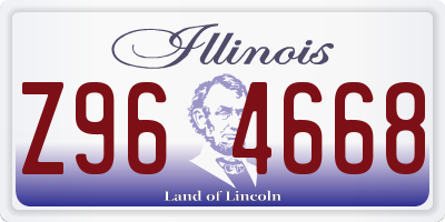 IL license plate Z964668