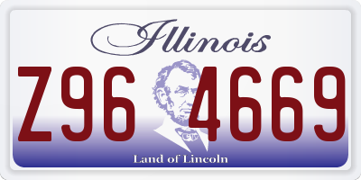 IL license plate Z964669