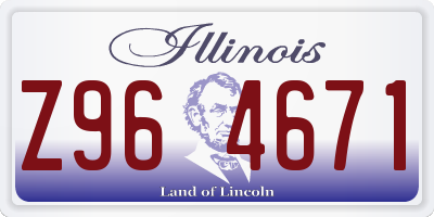 IL license plate Z964671