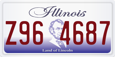 IL license plate Z964687