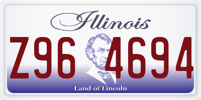 IL license plate Z964694