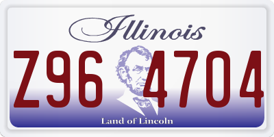 IL license plate Z964704