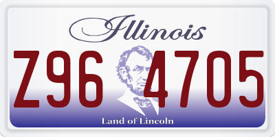 IL license plate Z964705