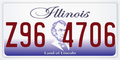 IL license plate Z964706