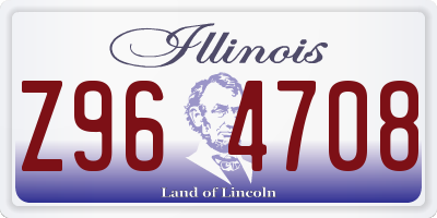 IL license plate Z964708