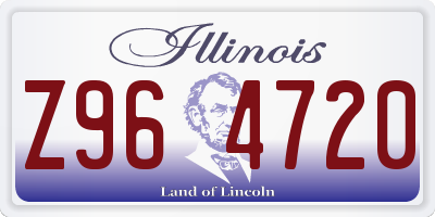 IL license plate Z964720