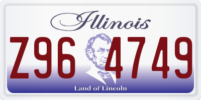 IL license plate Z964749